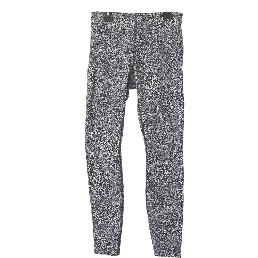 Lululemon Leggings 8 Black White Brushed Abstract Static‎ Print High Rise
